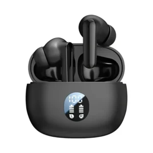 Black TWS Wireless Earbuds Bluetooth 5.3 – ENC Noise Cancellation | 24Hr Battery