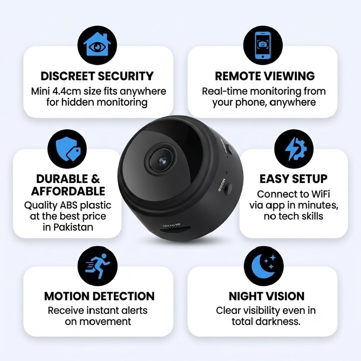 Mini WiFi Wireless Security Camera - 1080P HD Hidden Monitor 4 Mini WiFi Wireless Security Camera - 1080P HD Hidden Monitor - Image 4