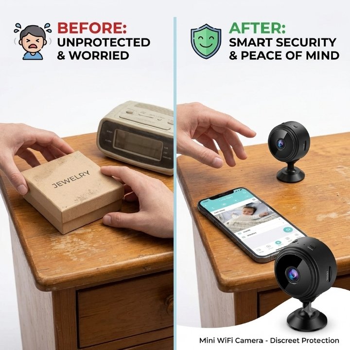 Mini WiFi Wireless Security Camera - 1080P HD Hidden Monitor 2 Mini WiFi Wireless Security Camera - 1080P HD Hidden Monitor - Image 2