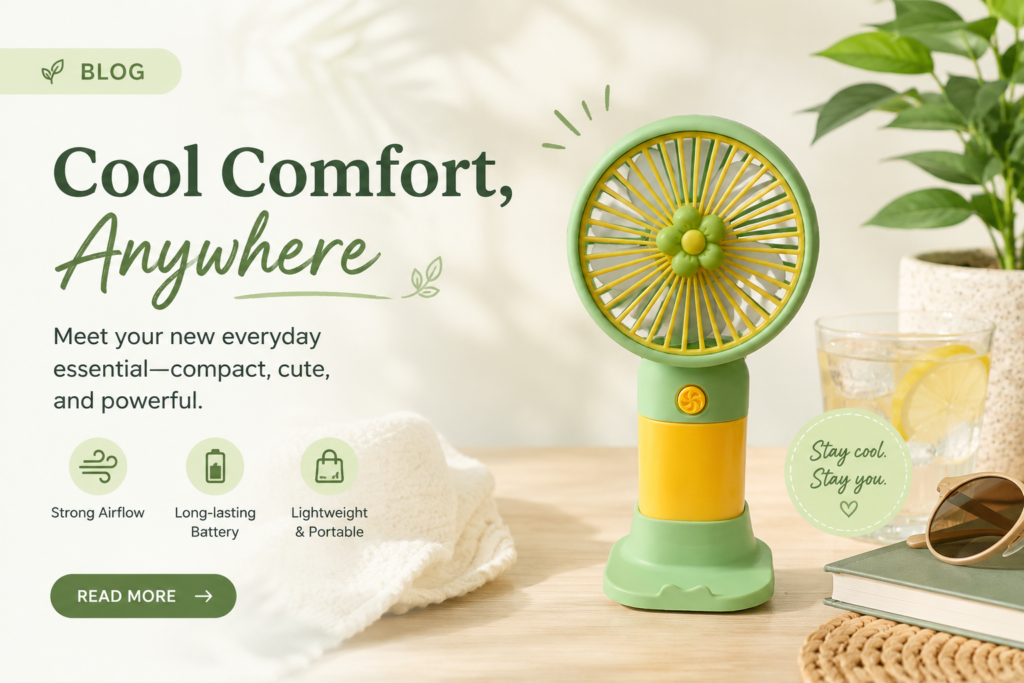 Best rechargeable mini portable USB fan online store Pakistan Waseem Smart Deals