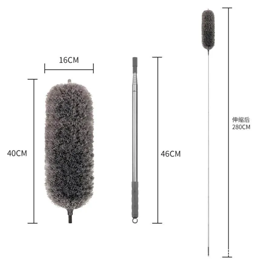 Ceiling Fan Duster with Extension Pole — Premium Microfiber Home Cleaning Tool 3 Ceiling Fan Duster with Extension Pole — Premium Microfiber Home Cleaning Tool - Image 3