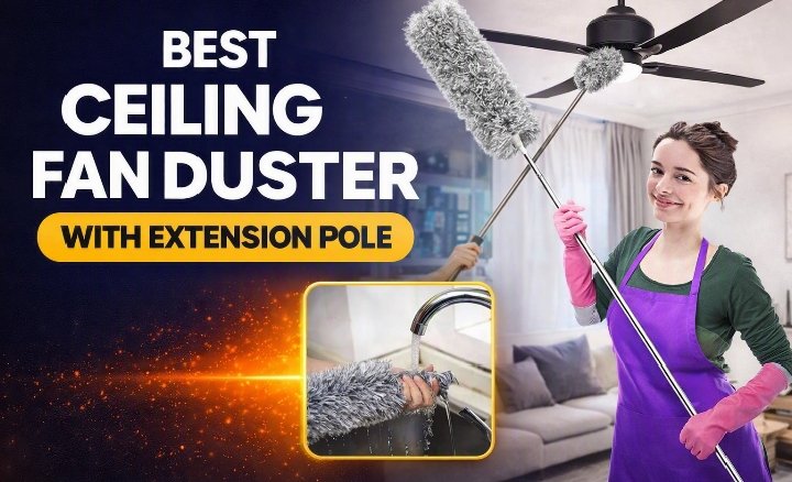 ceiling fan duster with extension pole